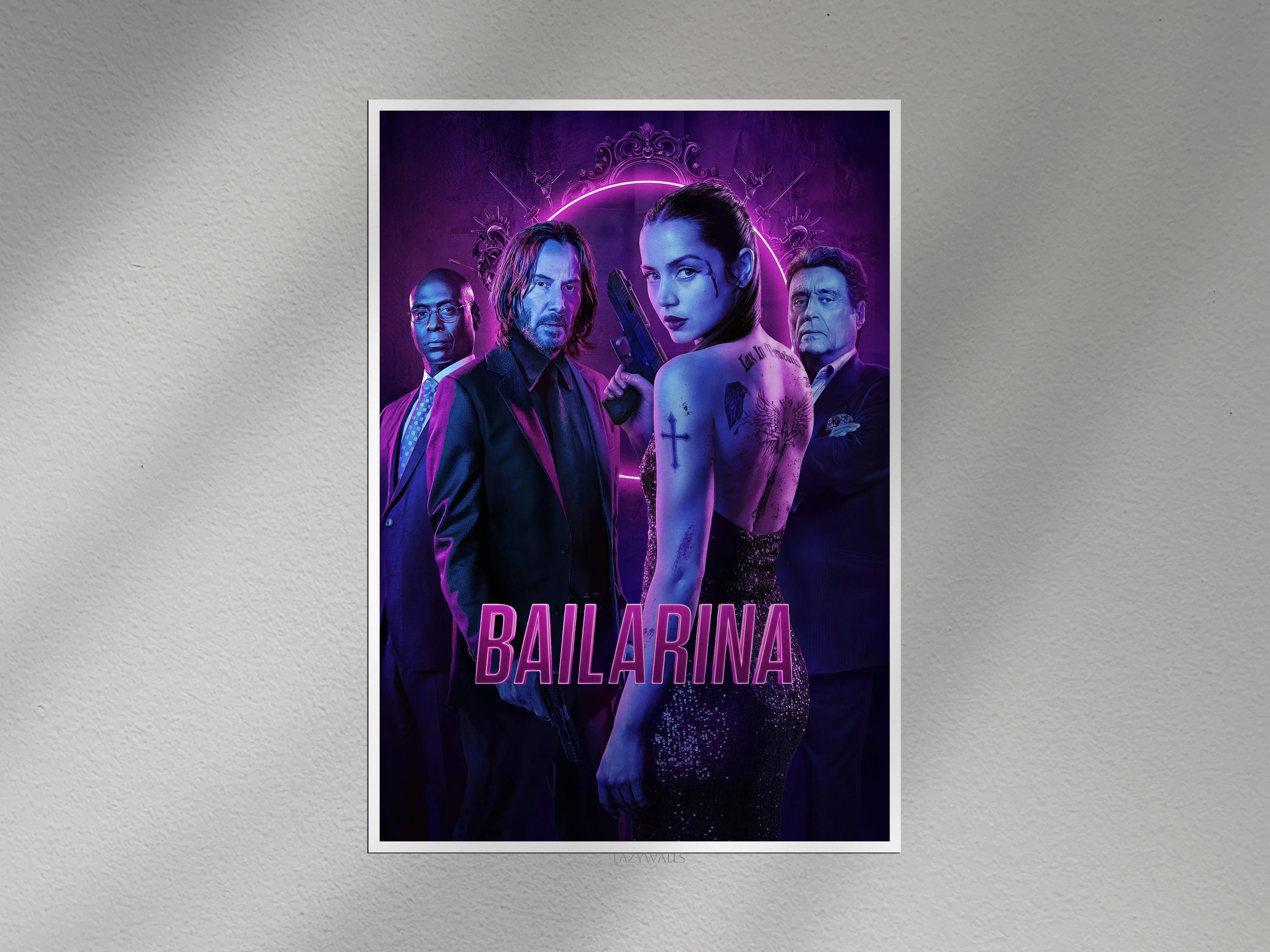 Ballerina Movie Wall Poster – John Wick Universe Film Wall Art Lazywalls